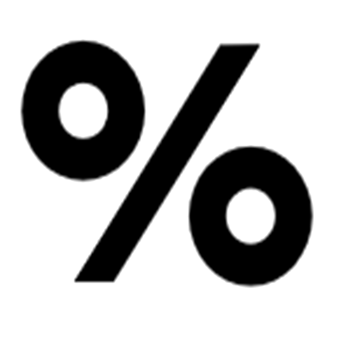Imagen del símbolo que representa un porcentaje