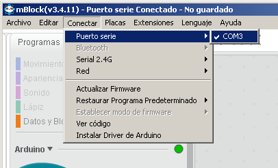 Conectar Puerto Serie COM3
