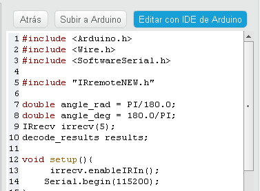 Editar con IDE de Arduino